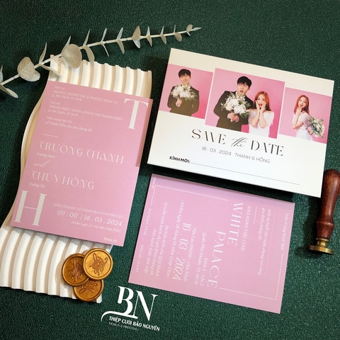 (RR04-55) Thiệp Cưới In Hình CD-CR - Giấy Ford 200