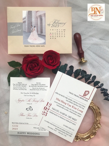 (RRH-BN002) Thiệp Cưới In Hình Cưới
