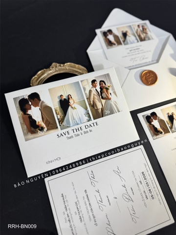 (RRH-BN008) Thiệp Cưới In Hình Cưới