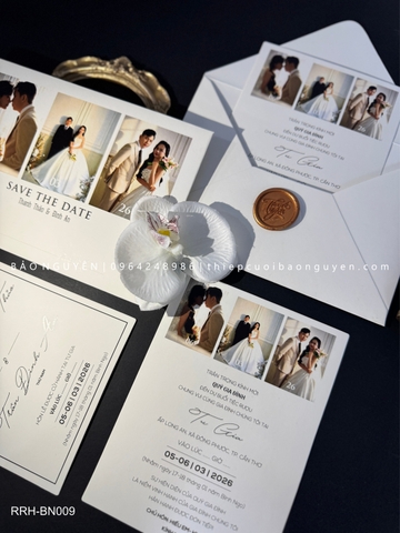 (RRH-BN008) Thiệp Cưới In Hình Cưới
