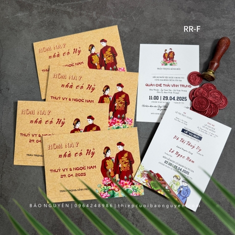 (RRK-BN116) Thiệp Cưới KTS Giấy Ford 200