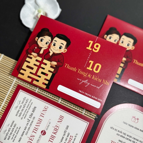 (RRK-BN146) Thiệp Cưới KTS hiện đại sang trọng