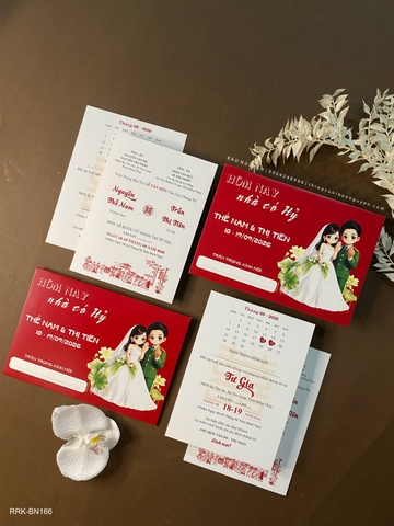 (RRK-BN166) Thiệp Cưới KTS hiện đại