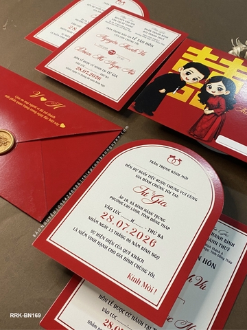 (RRK-BN169) Thiệp Cưới KTS hiện đại