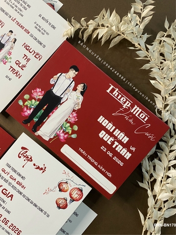 (RRK-BN170) Thiệp Cưới KTS hiện đại