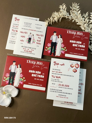 (RRK-BN170) Thiệp Cưới KTS hiện đại