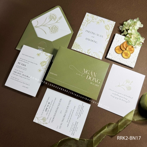 (RRK2-BN17) Thiệp Cưới KTS Hiện Đại