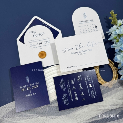 (RRK2-BN18) Thiệp Cưới KTS Hiện Đại