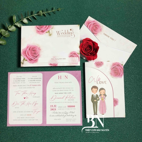 (T14) Thiệp cưới offset giá rẻ