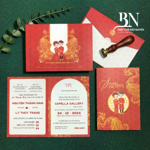 (T23) Thiệp cưới offset giá rẻ