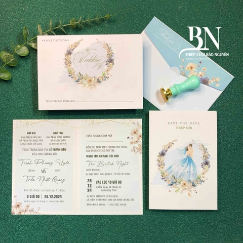 (T80) Thiệp cưới offset giá rẻ