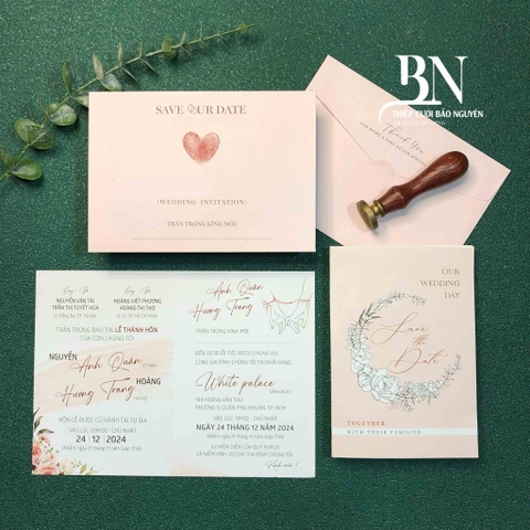 (T86) Thiệp cưới offset giá rẻ