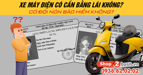 Cầm lái xe máy điện có cần bằng lái không???????