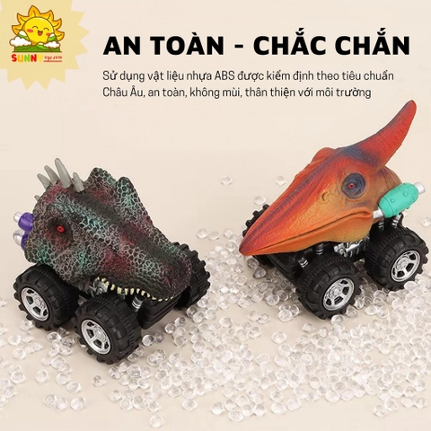 Xe Khủng long đồ chơi cho bé nhỏ, làm từ vật liệu mềm, mô phỏng chân thực, đa dạng các loại Khủng Long - Sunny Kids