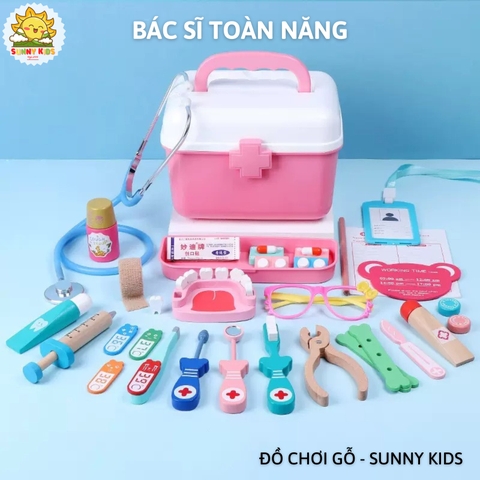 Bộ đồ chơi nhập vai Bác Sĩ cho bé | Đồ chơi bằng Gỗ | An toàn, Chất lượng cao