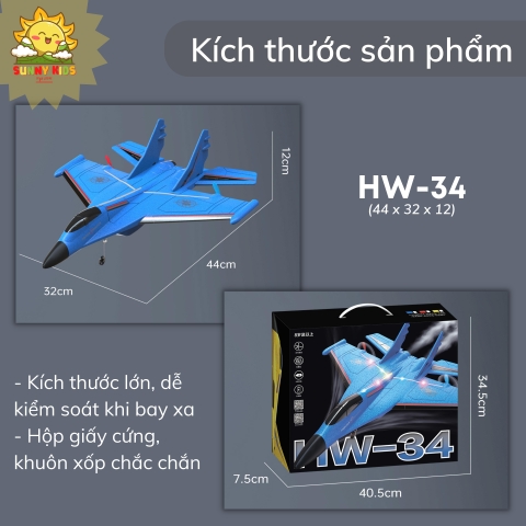 Đồ chơi Máy bay xốp điều khiển từ xa HW-37