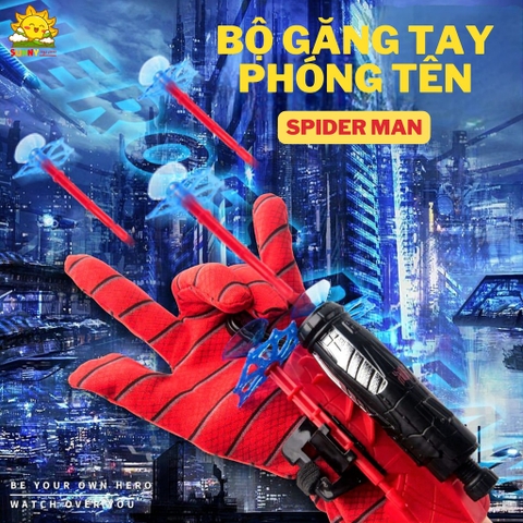 Bộ đồ chơi Găng tay Người nhện bắn mũi tên mềm độc đáo | Nhập vai Spider Man thực thụ | An toàn, thú vị cho Bé trai