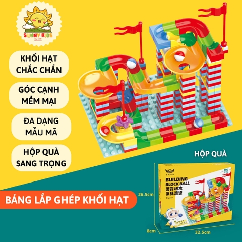 Bộ đồ chơi lắp ghép hình khối, bảng xếp hình đồ chơi lego thông minh cho bé, vật liệu an toàn, sáng tạo - Sunny Kids