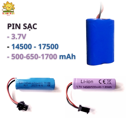 Pin sạc 14500 500mAh 650mAh, 18650 1200mAh, 3.7V cho Xe ô tô đồ chơi, Ca nô và Máy bay điều khiển từ xa - Sunny Kids