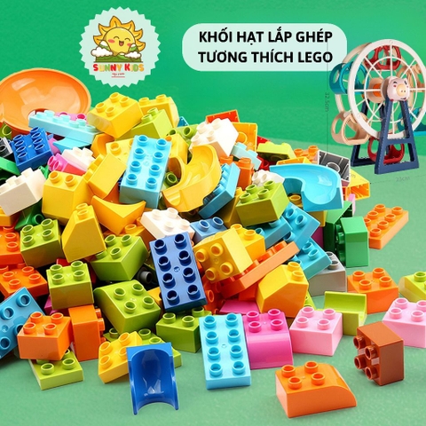 Bộ khối hạt lắp ghép tương thích kích thước Lego Duplo