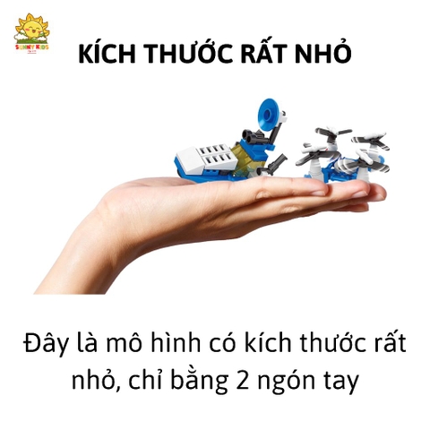 Đồ chơi lắp ráp mô hình xe Cảnh Sát, 2 IN 1, đa dạng mẫu mã, chất liệu an toàn, đồ chơi giúp bé sáng tạo - Sunny Kids
