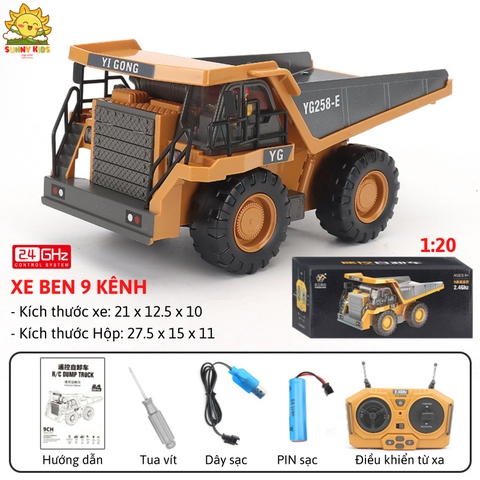 Xe Ben điều khiển từ xa - YI GONG - 9 Kênh