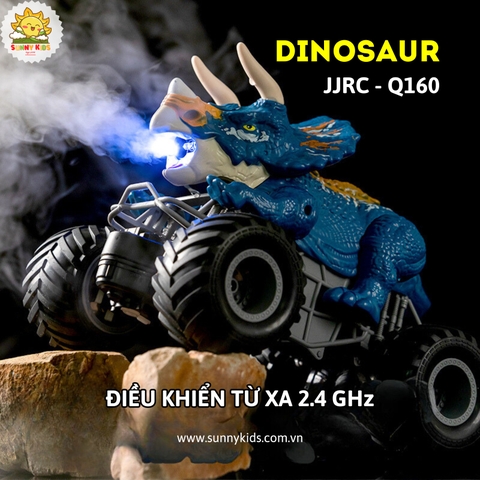 Xe Khủng Long Điều Khiển Từ Xa JJRC Q160 | Hiệu Ứng Đèn Phun Khói Thú Vị