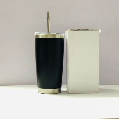 Quà tặng khắc tên Cốc giữ nhiệt 600ml kèm ống hút