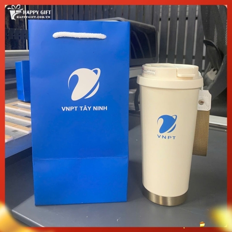 Ly giữ nhiệt coffee dung tích 530ml, thiết kế mới tối giản, tiện lợi có ống hút