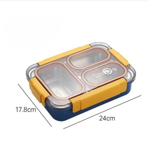Hộp cơm giữ nhiệt smlie 3 ngăn 2559