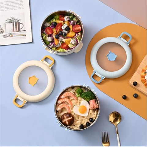 Hộp cơm giữ nhiệt hình nồi cơm, hộp cơm văn phòng
