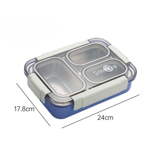 Hộp cơm giữ nhiệt smlie 3 ngăn 2559