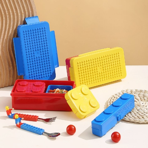 Hộp cơm khối xếp hình New DIY, hộp cơm văn phòng, hộp salad, hộp cơm trưa