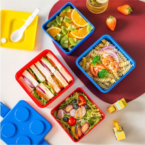 Hộp salad khối xếp hình phong cách Nhật Bản