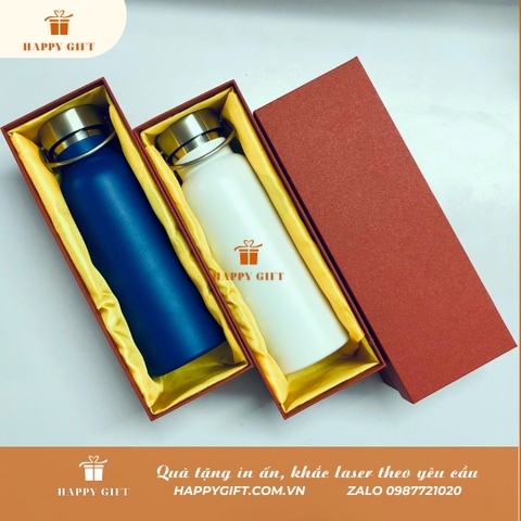 Set quà tặng Bình giữ nhiệt  500ml nắp inox, inox 304, giữ nhiệt tốt, an toàn sức khỏe- Khắc laser logo, tên, quà tặng doanh nghiệp giá rẻ.