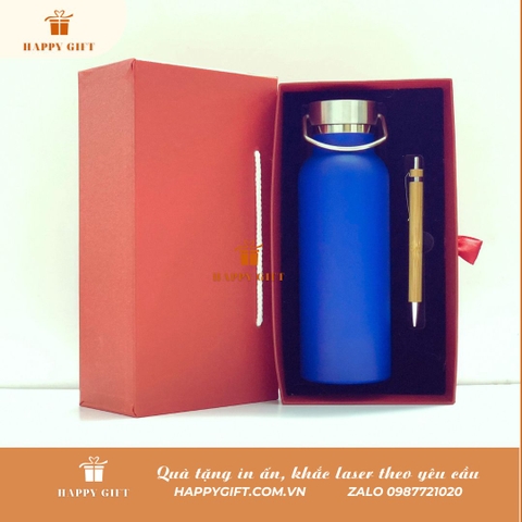 Set quà tặng Bình giữ nhiệt  500ml nắp inox, inox 304, giữ nhiệt tốt, an toàn sức khỏe- Khắc laser logo, tên, quà tặng doanh nghiệp giá rẻ.