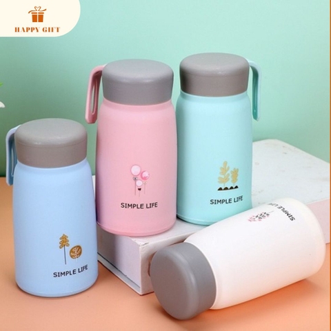 Bình Nước Xinh Xinh, Bình  thủy tinh bọc nhựa cách nhiệt in ấn quà tặng giá rẻ
