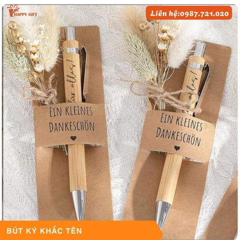 Bút bi kí tre - Nhận khắc lazer theo yêu cầu giá cả hợp lý - Quà Tặng Giá Rẻ - Khắc lazer, in uv