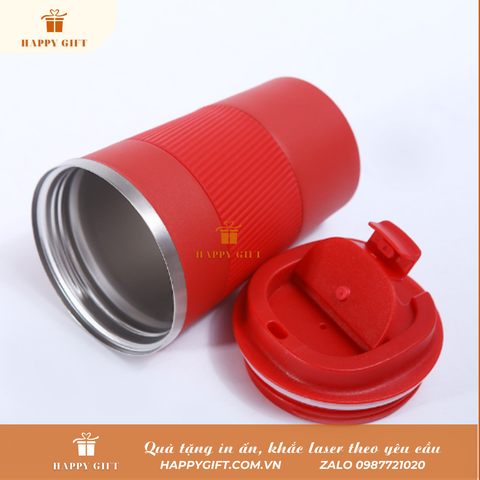 Cốc Coffee giữ nhiệt bọc silicon 510ml in logo làm quà tặng
