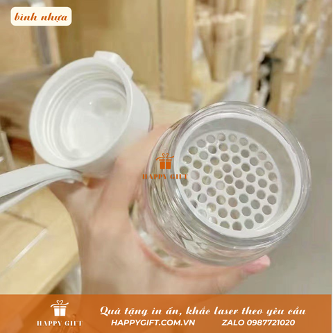 Bình Nước Thể Thao 350ml Bằng Nhựa Có Nắp Đậy Tiện Dụng