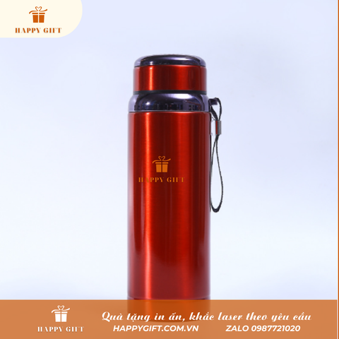 Bình nước thể thao inox giữ nhiệt 800ml in logo thương hiệu