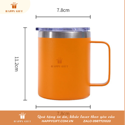 Cốc Coffee giữ nhiệt có tay cầm phong cách Hàn Quốc