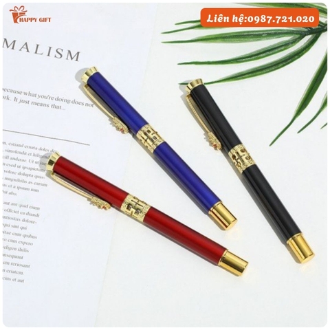 Bút bi kí họa tiết đầu rồng - Nhận khắc lazer theo yêu cầu giá cả hợp lý - Quà Tặng Giá Rẻ - Khắc lazer, in uv