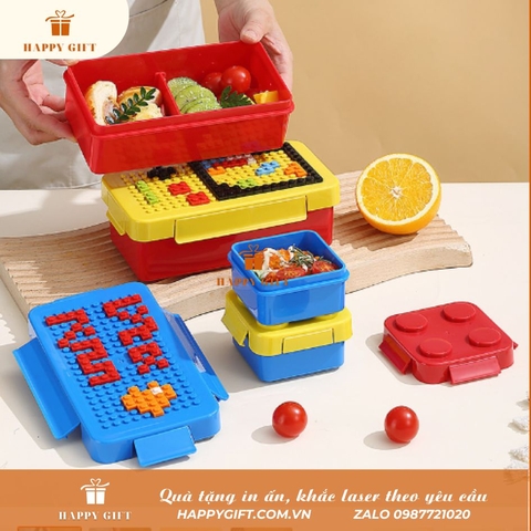 Copy of Hộp cơm khối xếp hình New DIY, hộp cơm văn phòng, hộp salad, hộp cơm trưa