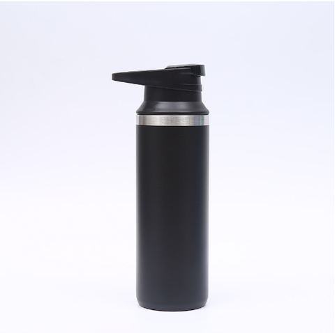 Bình giữ nhiệt thể thao inox có quai xách nhựa, Bình giữ nhiệt in khắc tên logo