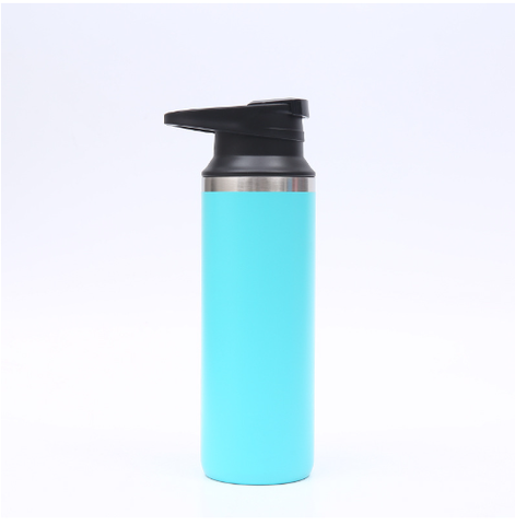 Bình giữ nhiệt thể thao inox có quai xách nhựa, Bình giữ nhiệt in khắc tên logo