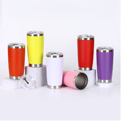 Cốc bia giữ nhiệt nắp trong suốt 590ml, Cốc giữ nhiệt in khắc tên logo thương hiệu