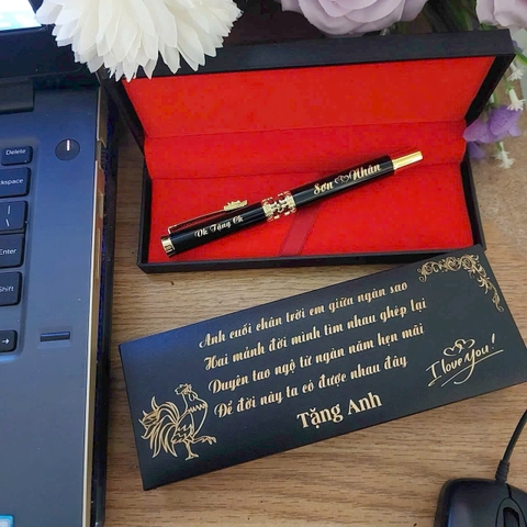 🎁 HỘP BÚT KHẮC LASER CAO CẤP – QUÀ TẶNG DOANH NGHIỆP SANG TRỌNG 🎁