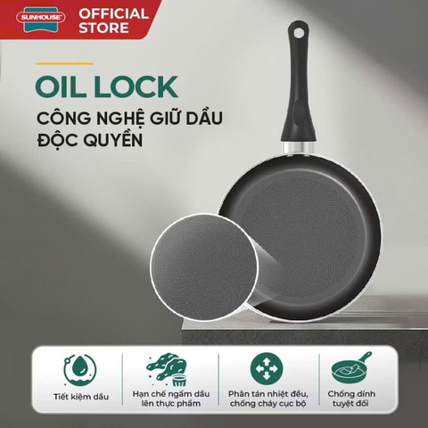 Chảo chống dính đáy từ Sunhouse ECO SHM26/28/30 plus