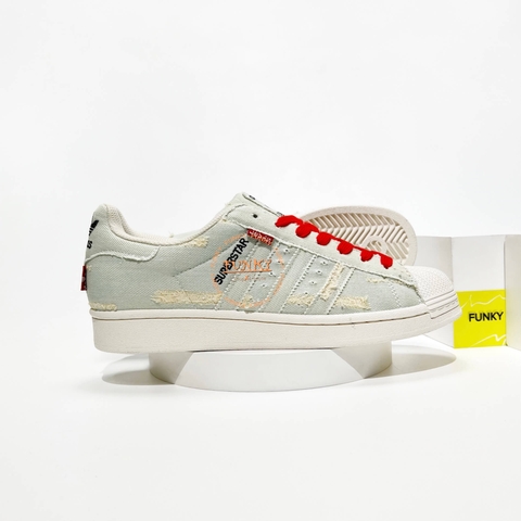 Giày Das Superstar Canvas Bò Xước Cao Cấp